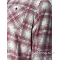 Camisa a cuadros de rayas rojas vintage